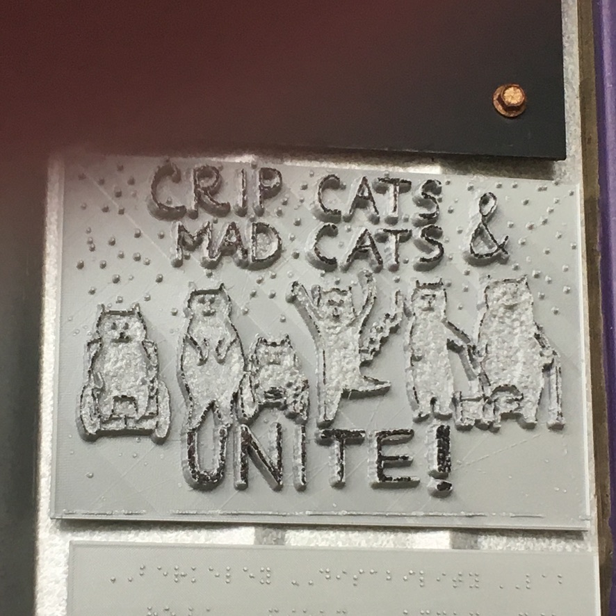 Cats with the inscription: Crip Cats and Mad Cats Unite!